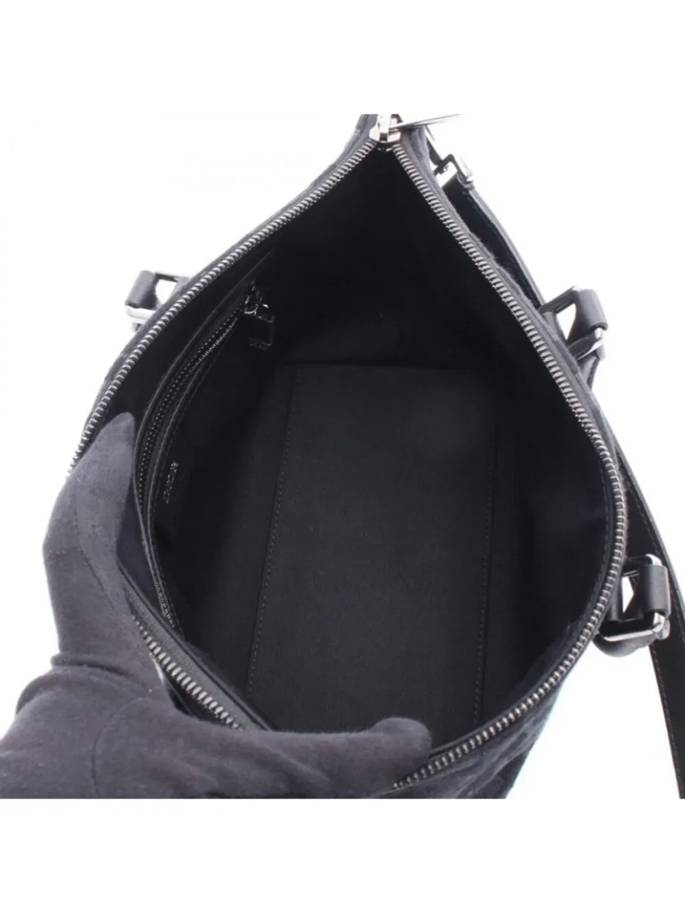 Dior Handbag Weekender 25 Maxi Oblique Black Canvas Leather - Picture 3 of 5